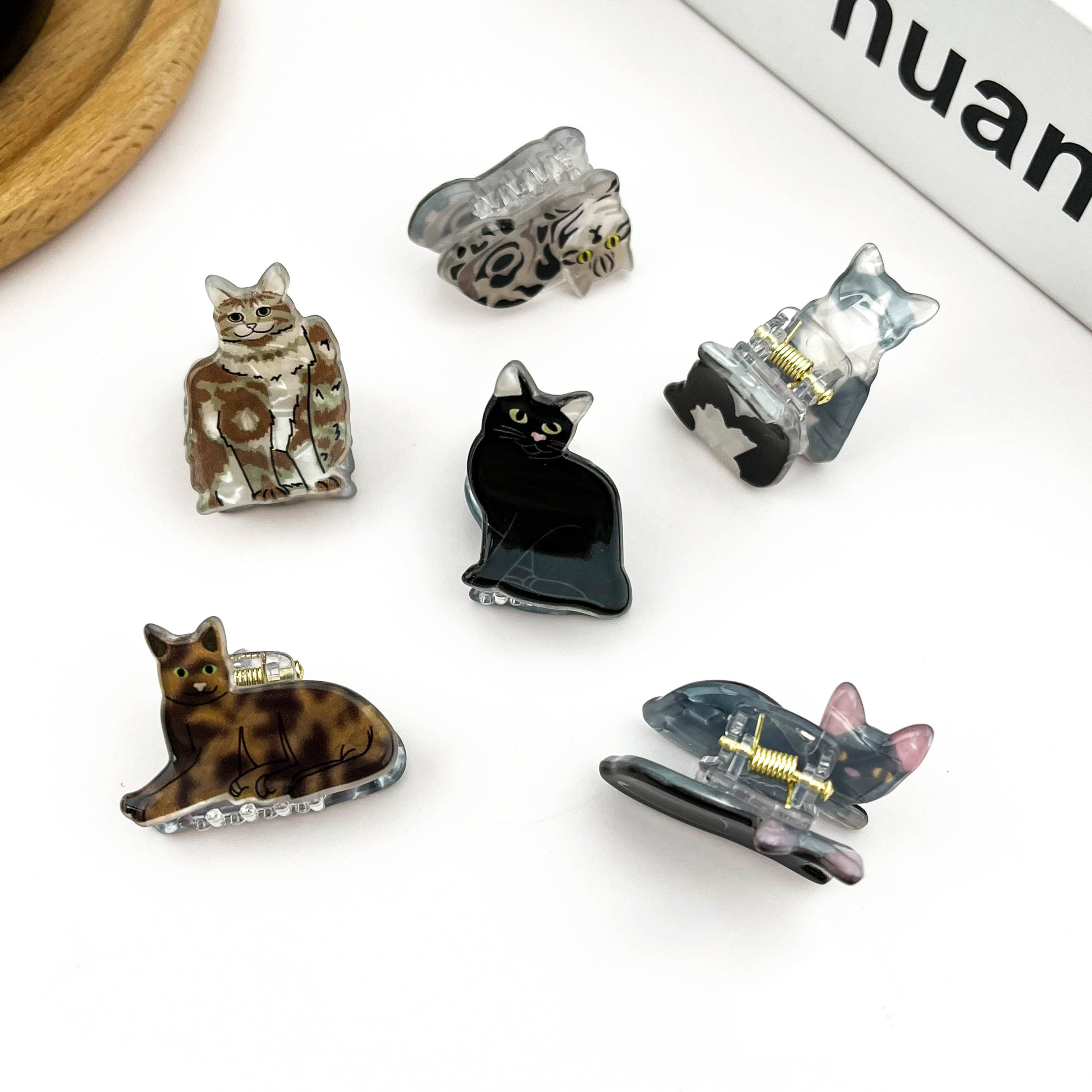 Mini Cat Hair Claw Clip, Animal-shaped Hair Clips: F