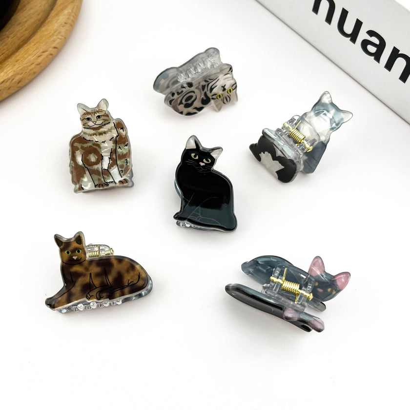 Mini Cat Hair Claw Clip, Animal-shaped Hair Clips: F