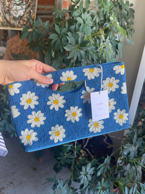 Beaded Daisy Clutch