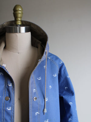 Vintage Beige Rubber Reversible Raincoat