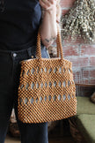 wooden beaded bag