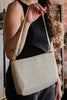 vintage cream mesh disco era whiting and davis shoulder bag
