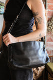 black leather bag