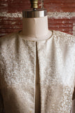 gold brocade long line jacket