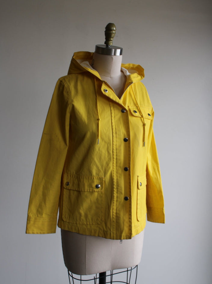 Vintage Yellow Short Rain Jacket