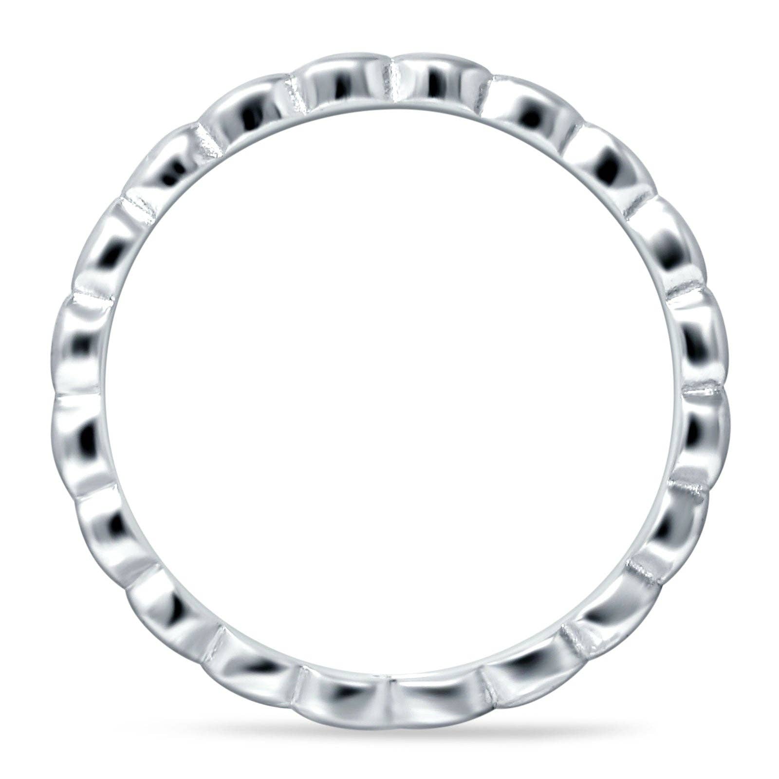 Beaded Band Vintage Style Wholesale: Sterling Silver / 8