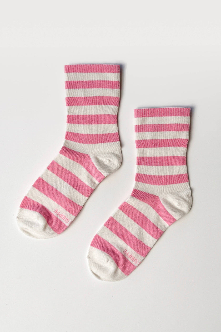 Wide Wally Socks (wholesale): WIDE / MATCHA STRIPE