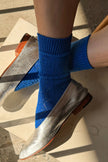 Modal Eyelet Socks (wholesale): Cobalt