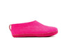 Indoor Shoes With Leather Sole - Fuchsia: 40