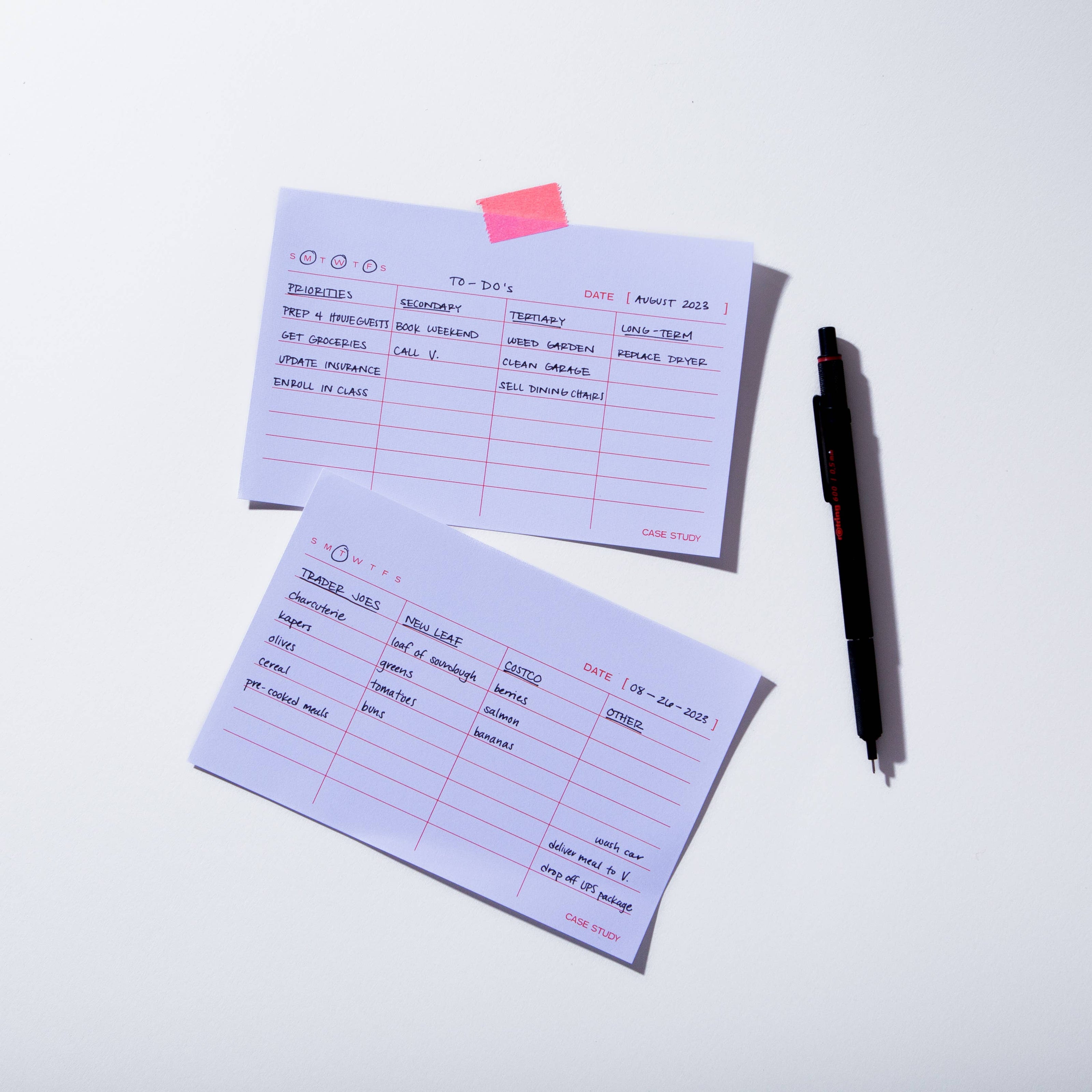 Column List Notepad – Minimal Lined Pad for To-Do Lists