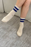 Her Socks - Varsity: Stone White