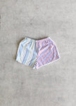 Striped Shirting Pieced Short Bundle