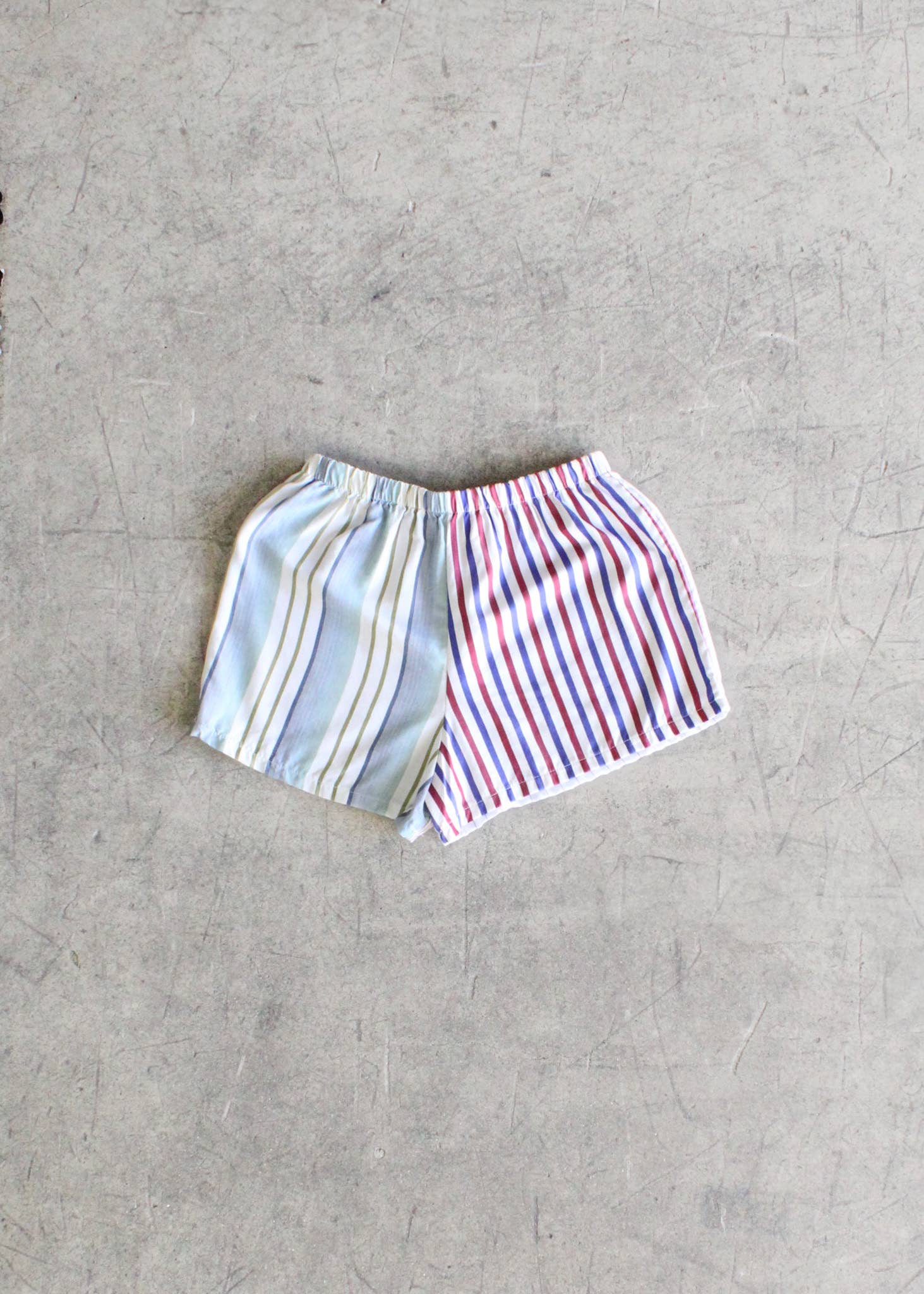 Striped Shirting Pieced Short Bundle