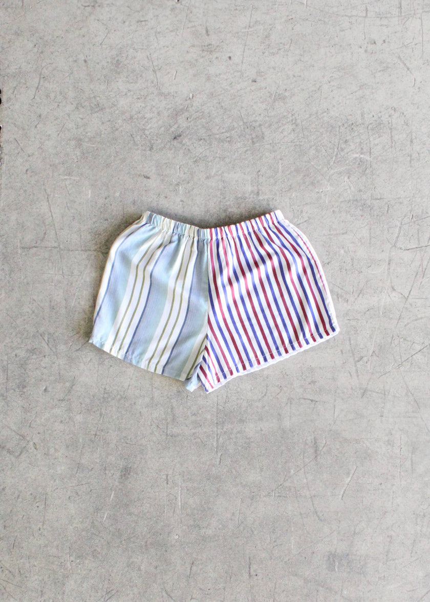 Striped Shirting Pieced Short Bundle