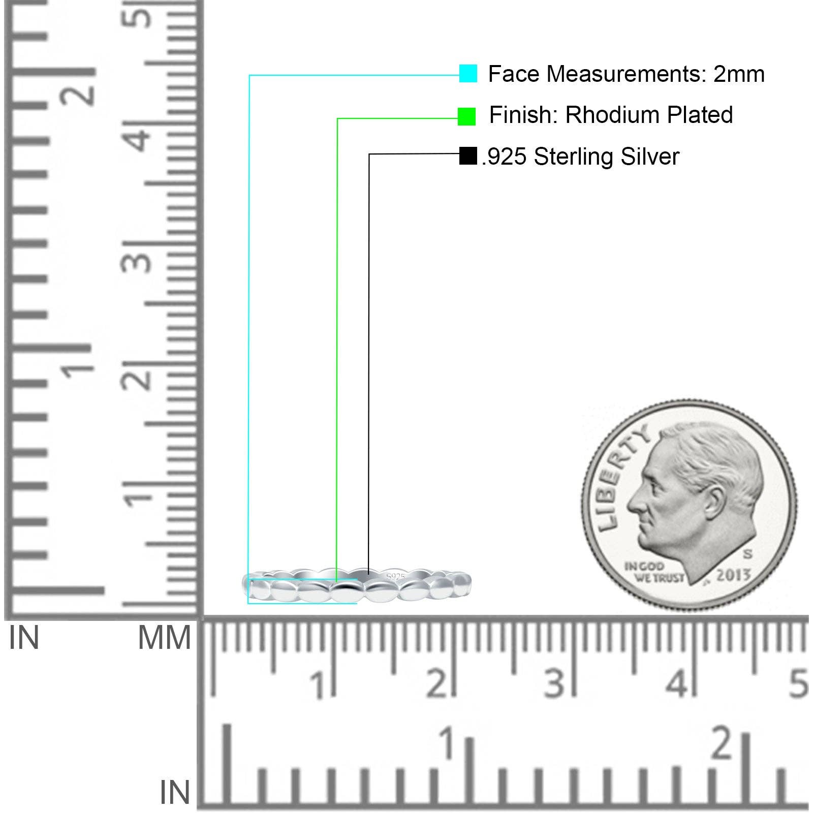 Beaded Band Vintage Style Wholesale: Sterling Silver / 7