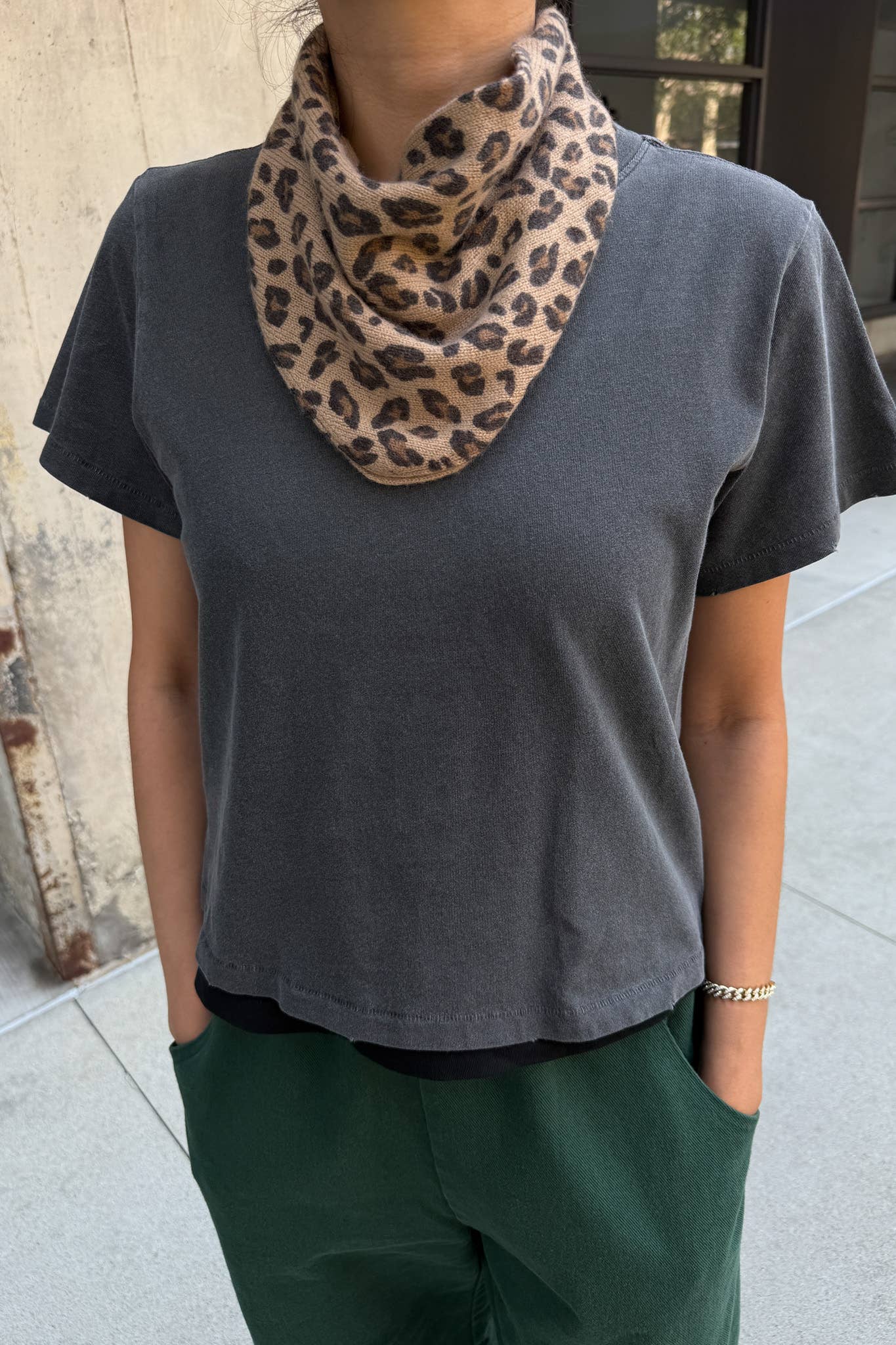 Leopard Cashmere Bandana