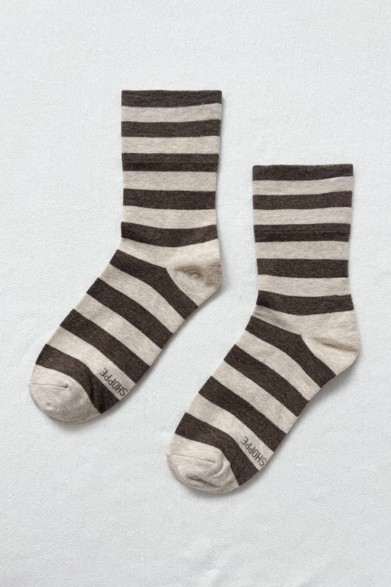 Wide Wally Socks (wholesale): WIDE / MATCHA STRIPE