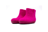 Indoor Kids Boots With Leather Sole - Fuchsia: 24/25