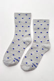 Heart Sneaker Socks (wholesale): TOMATO / NAVY