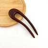 U-Shaped Wooden Hairpin: A-4.5''