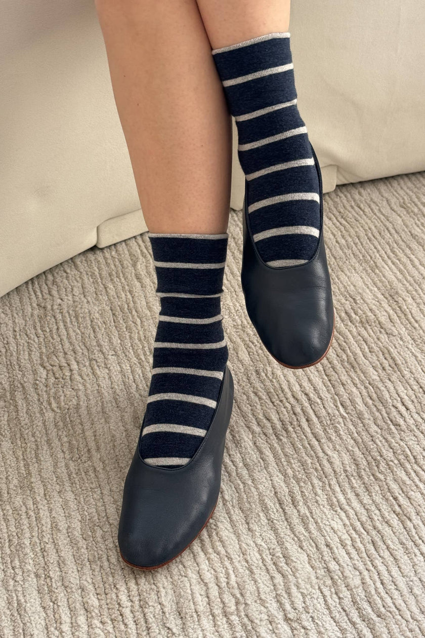 Wally Socks: Breton Stripe