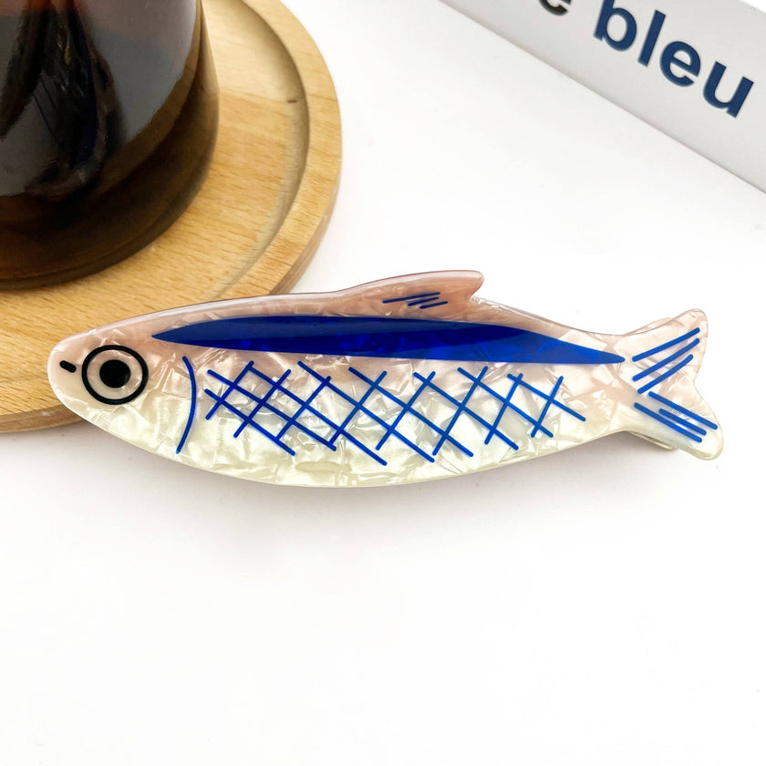 Sardine-Shaped Hair Claw Clip, Ocean Style Hair Clip: Sardine