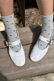 Heart Sneaker Socks (wholesale): TOMATO / NAVY