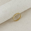 18k Gold Filled Flat Beaded Band Ring: 5