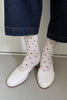 Sneaker Socks: Heart - Black / Cream