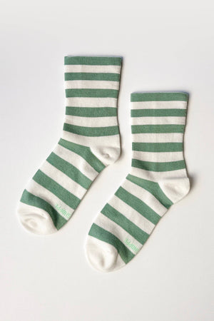 Wide Wally Socks in Wide Matcha Stripe
