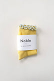 The Petite Ruffled Modal Socks in Butter /  Blue