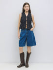 The Duns Ruche Tie-Front Top