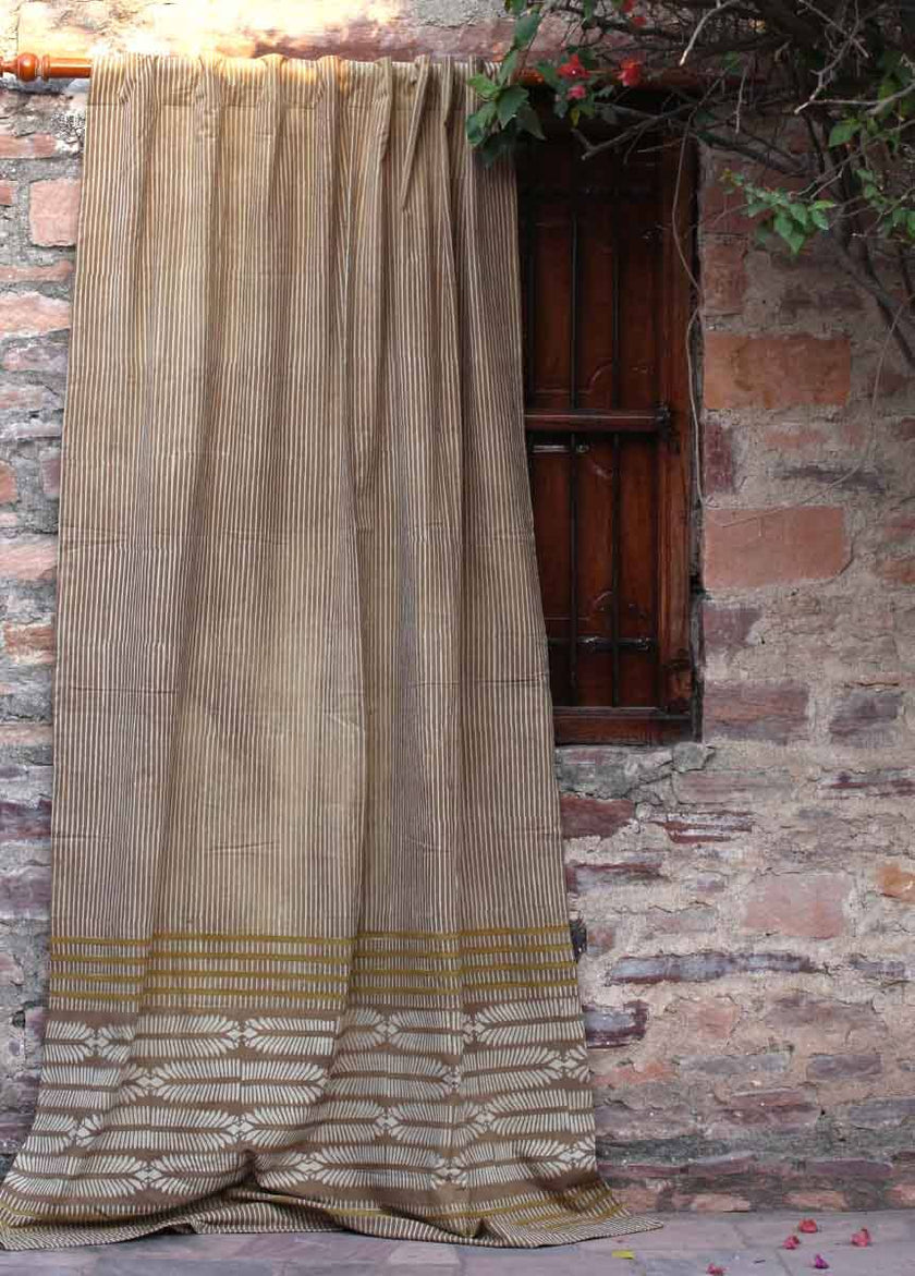 Artisan Block Printed Cotton Curtains | Eco-Friendly | RA: 56