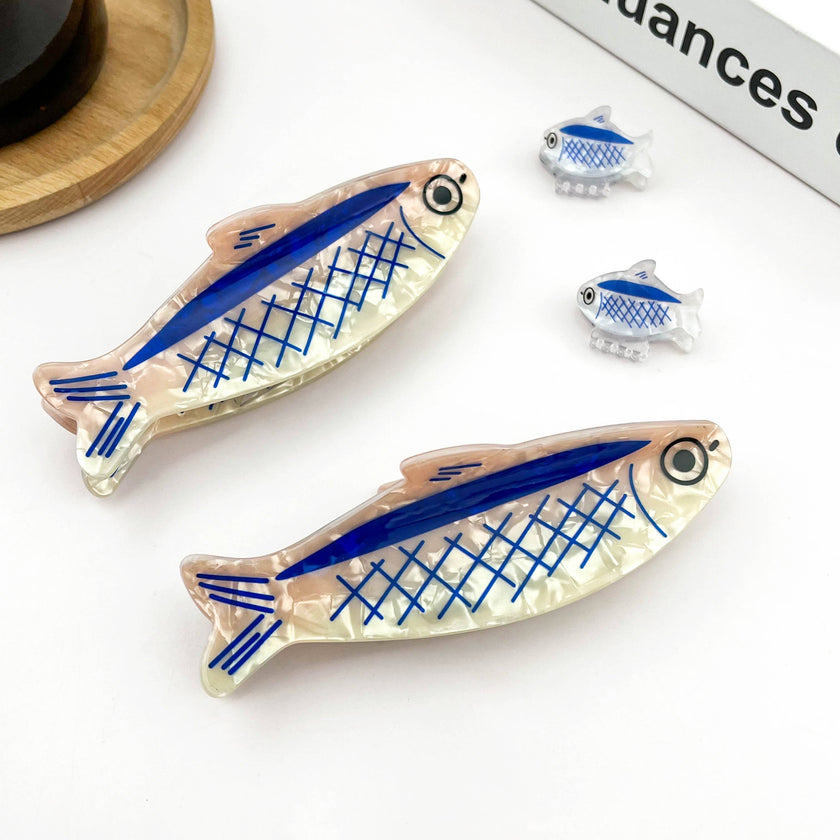 Sardine-Shaped Hair Claw Clip, Ocean Style Hair Clip: Sardine