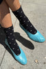 Sneaker Socks: Heart - Black / Cream