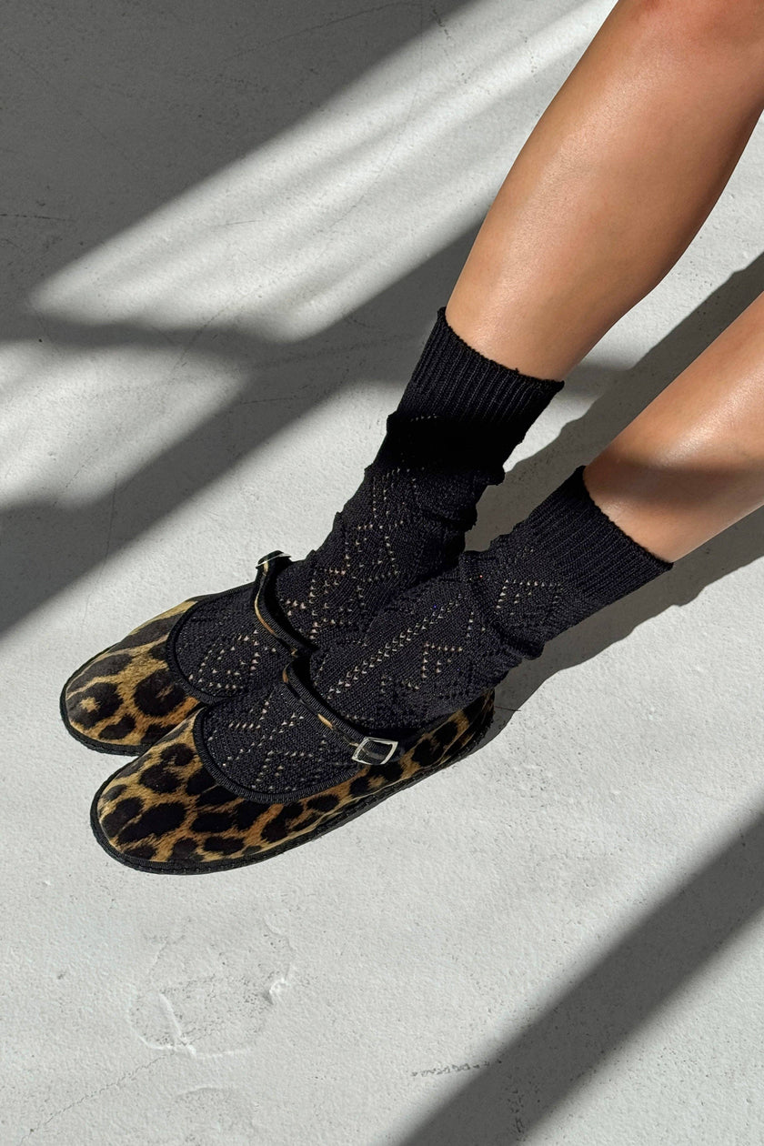 Modal Eyelet Socks (wholesale): Cobalt