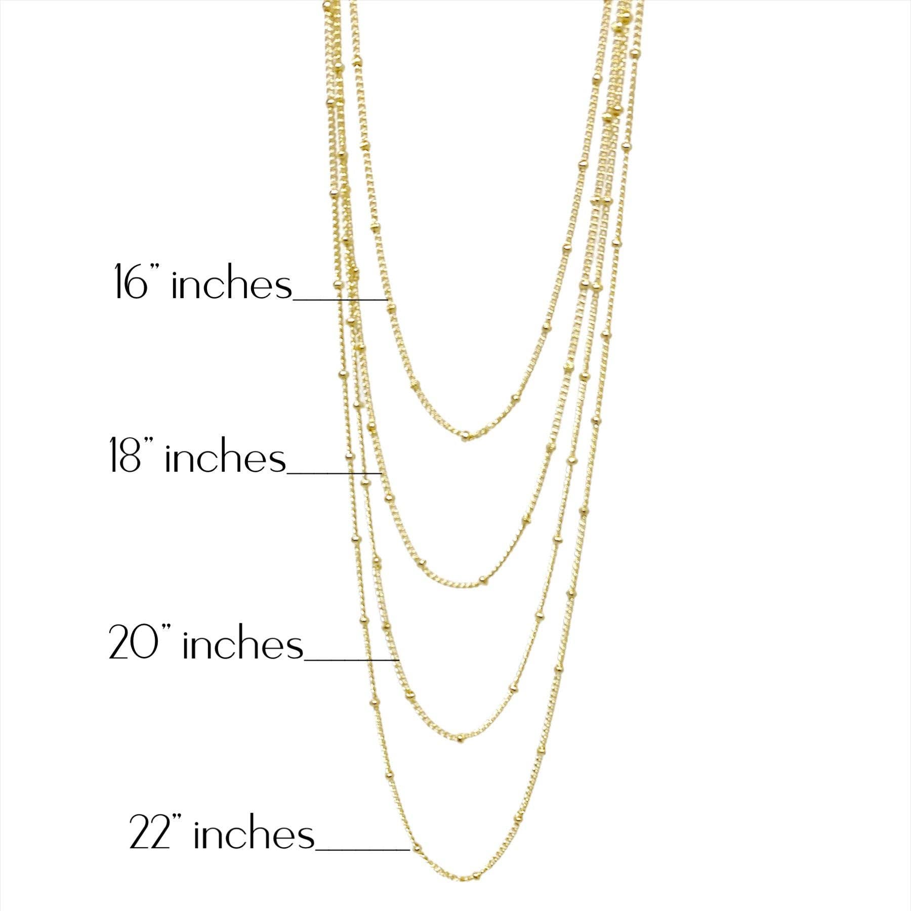 18k Gold Filled 1mm Satellite Chain Available in 16