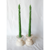 Beeswax Asparagus Candle Taper Pair (2)