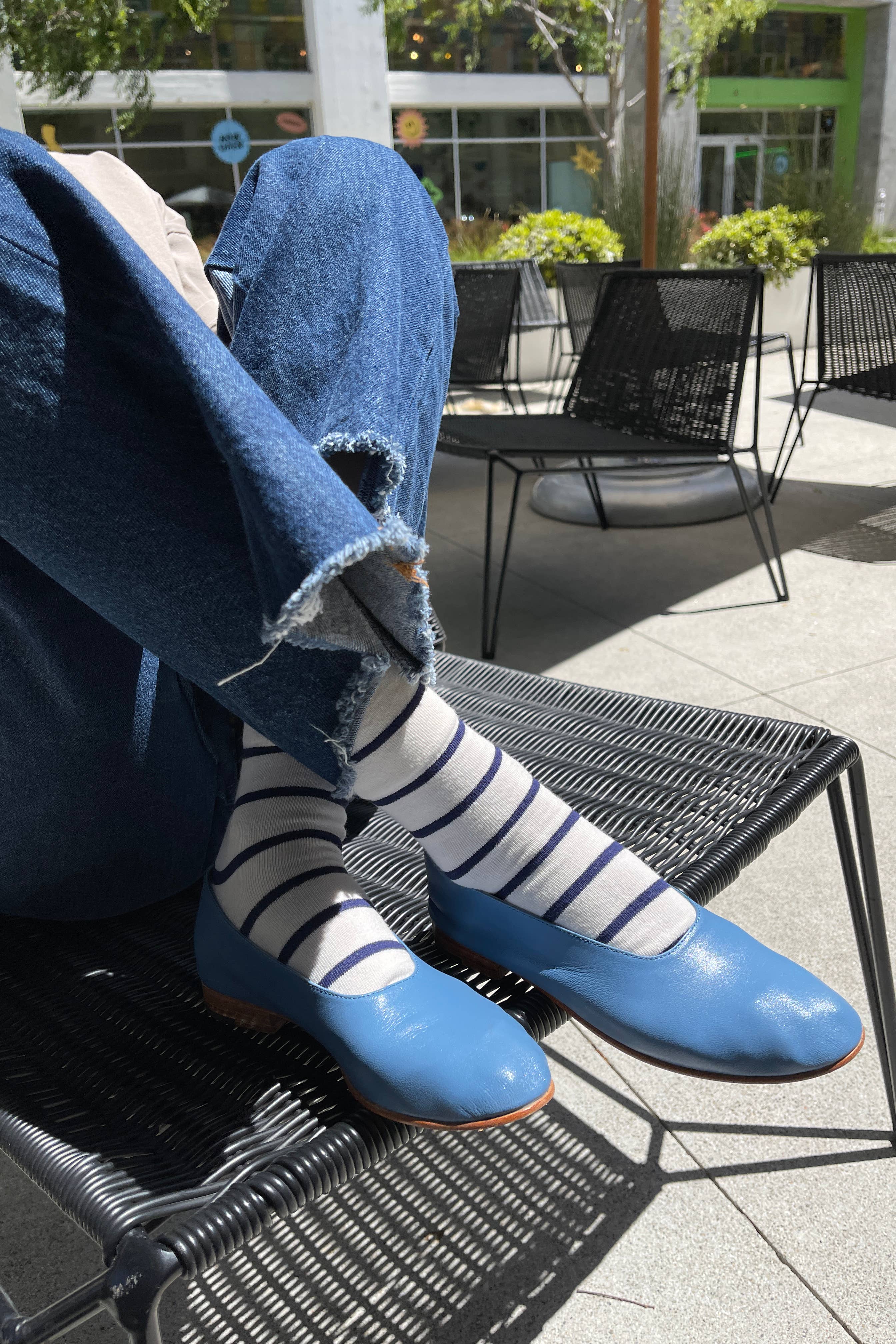 Wally Socks: Breton Stripe