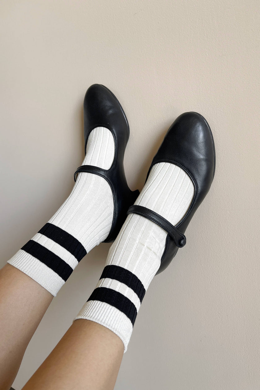 Her Socks - Varsity: Stone White
