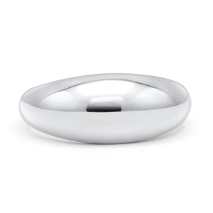 Dome Chunky Ring Thick Band: Sterling Silver / 6
