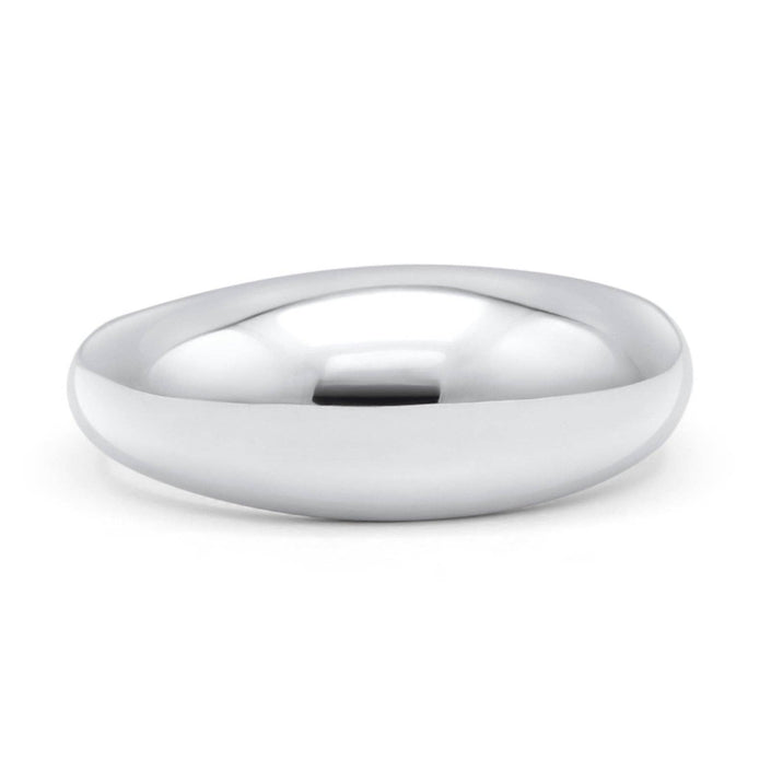 Dome Chunky Ring Thick Band: Sterling Silver / 6