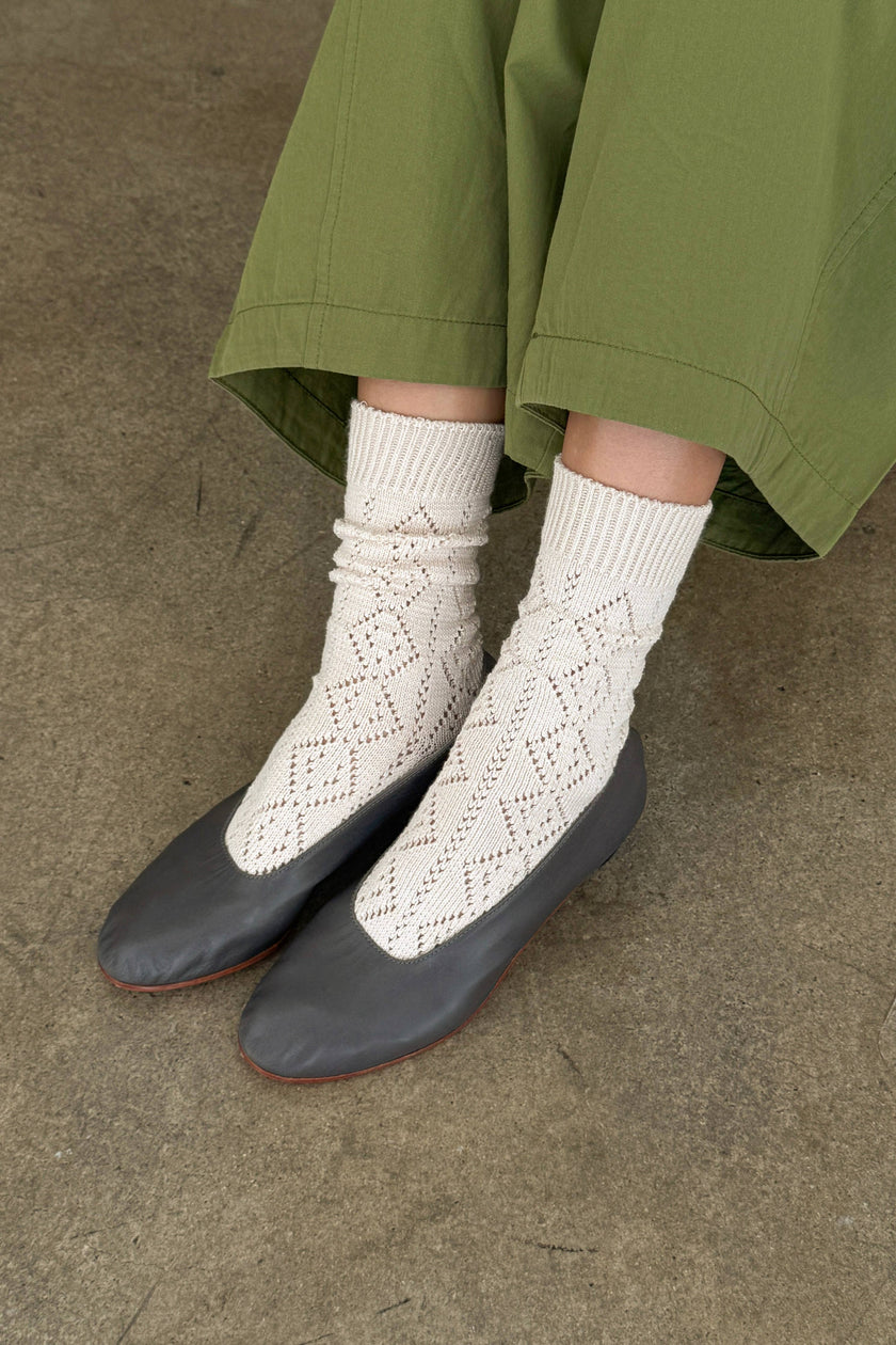 Modal Eyelet Socks (wholesale): Cobalt