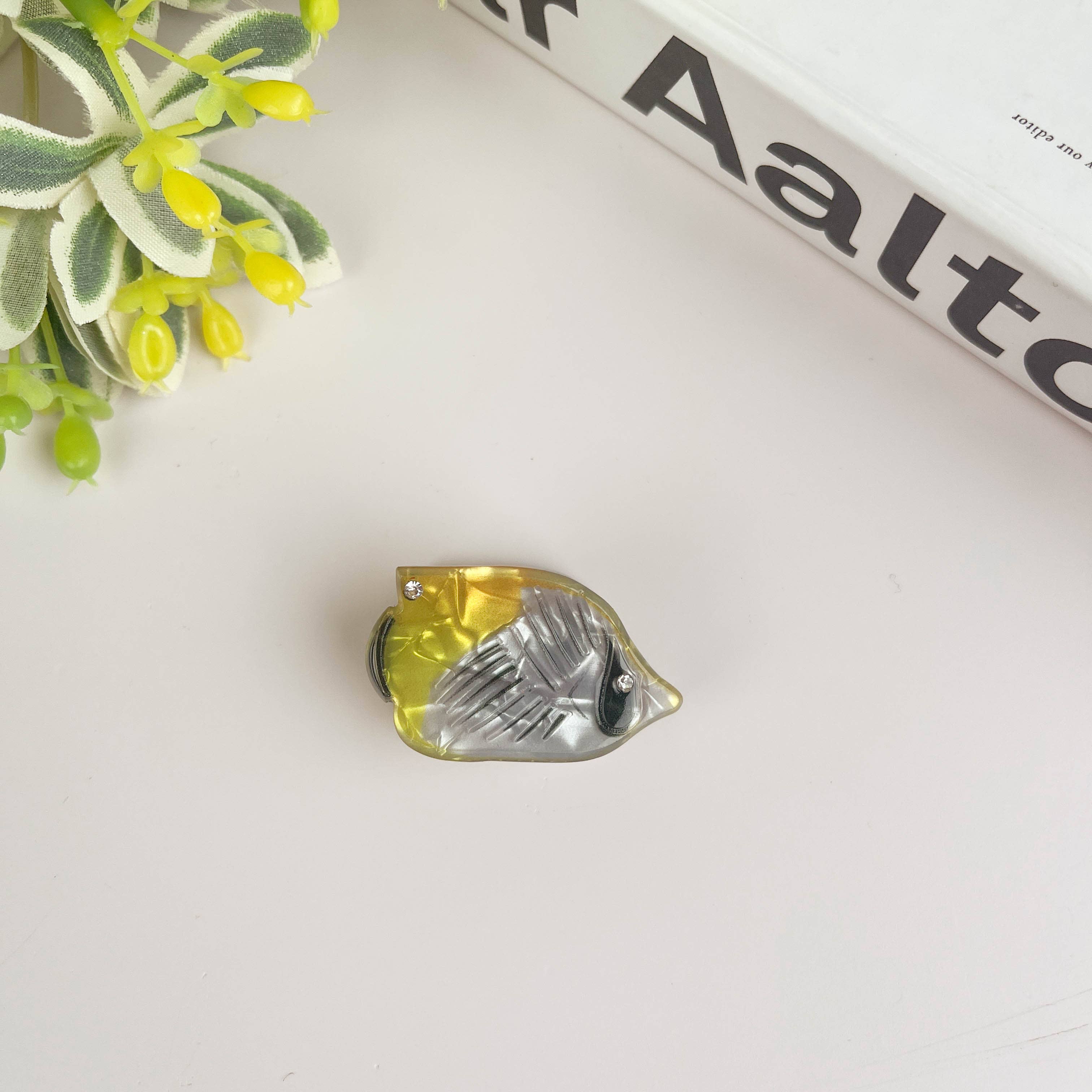 Marine Animal Series Hair Clip, Acetate Mini Claw Clips: H