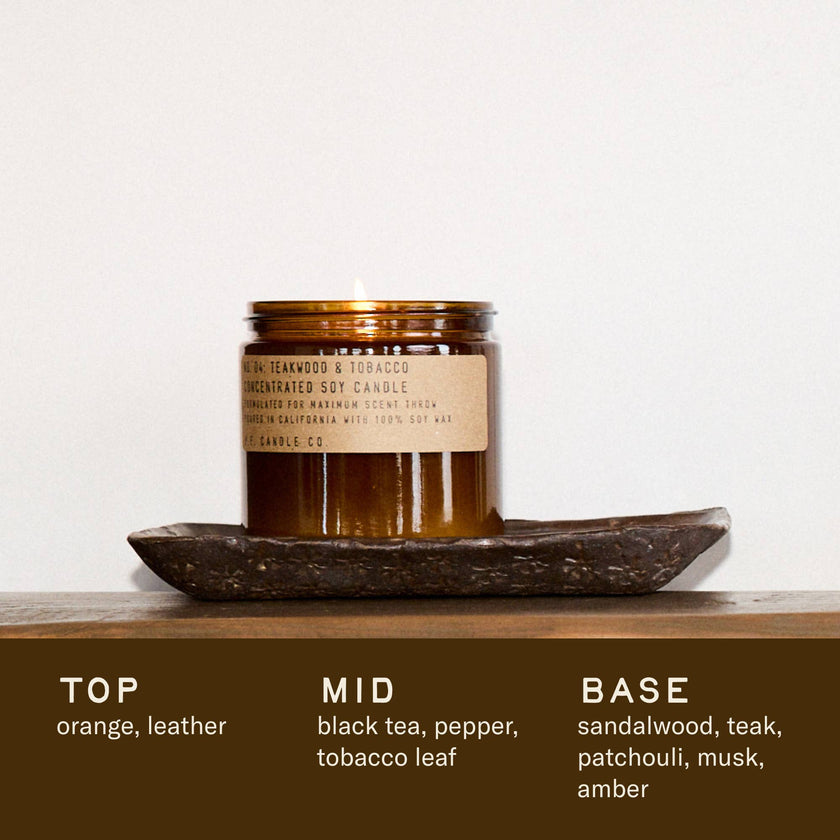 Teakwood & Tobacco - 12.5 oz Large Concentrated Candle
