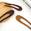 U-Shaped Wooden Hairpin: A-4.5''