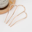 M-shaped Metal Updo Hairpin: Gold