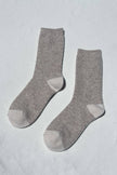 Wool Waffled Socks (wholesale): Brown / Oatmeal
