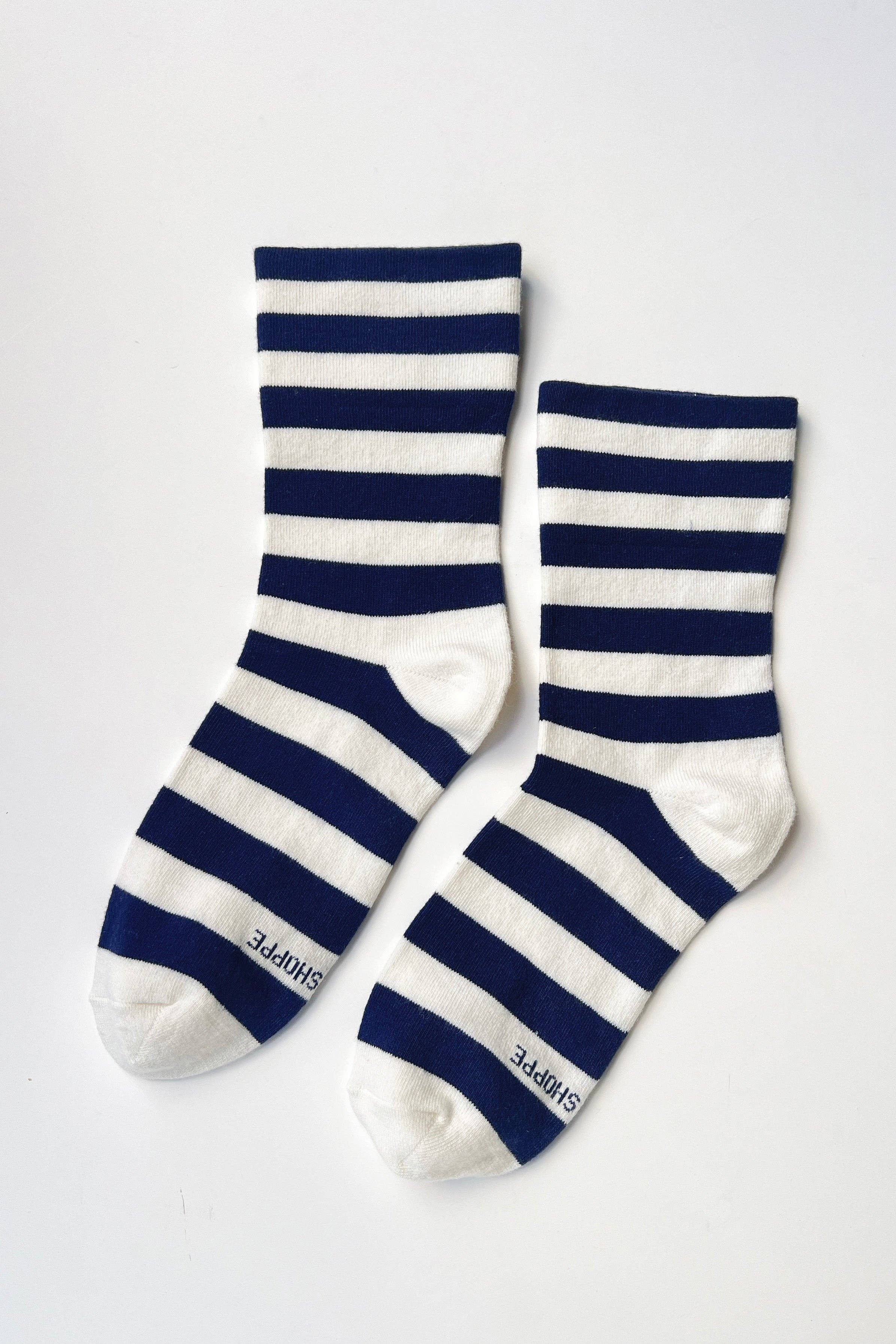 Wide Wally Socks (wholesale): WIDE / MATCHA STRIPE