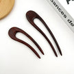 U-Shaped Wooden Hairpin: A-4.5''